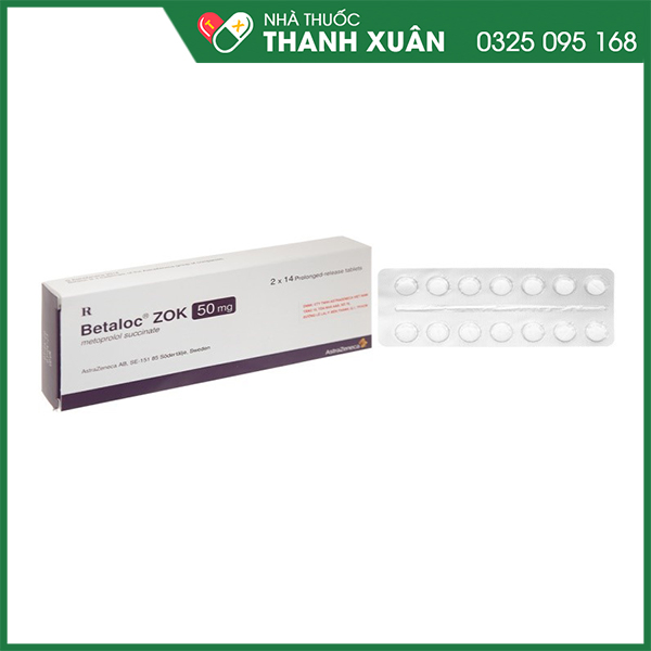 Thuốc Betaloc ZOK 50mg điều trị tăng huyết áp